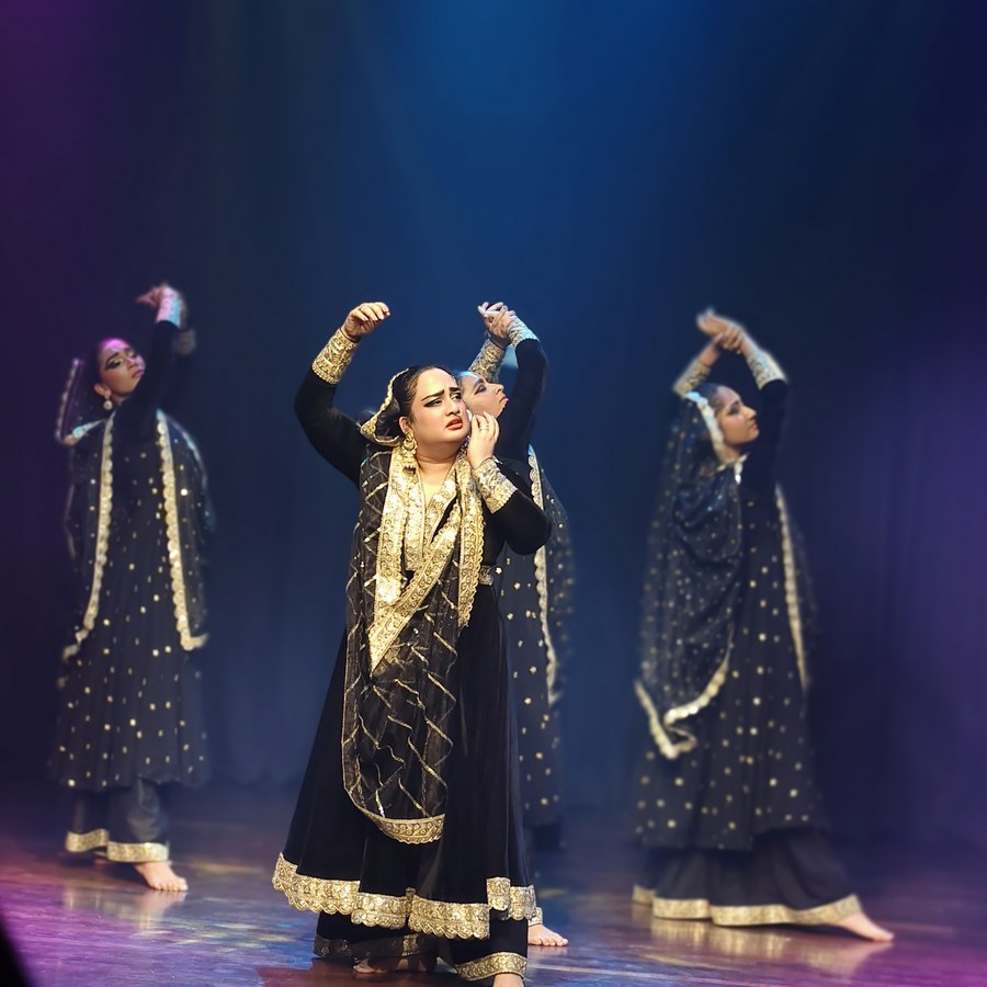 Dance costumes designed and stitched by Hello Beautiful Boutique, on stage
