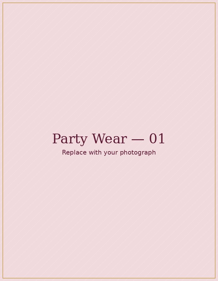 Festive custom party wear ensemble